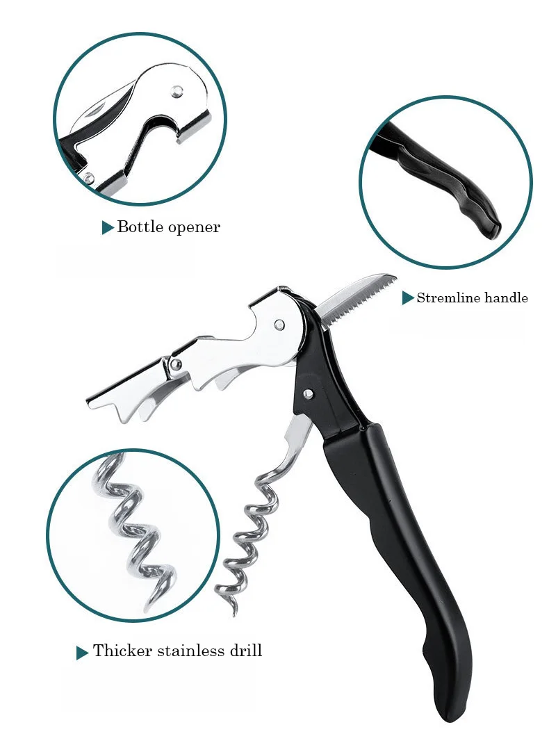 High Quality Cork Screw Corkscrew Seahorse Knife Bottle Opener Wine Openers Wine Opener