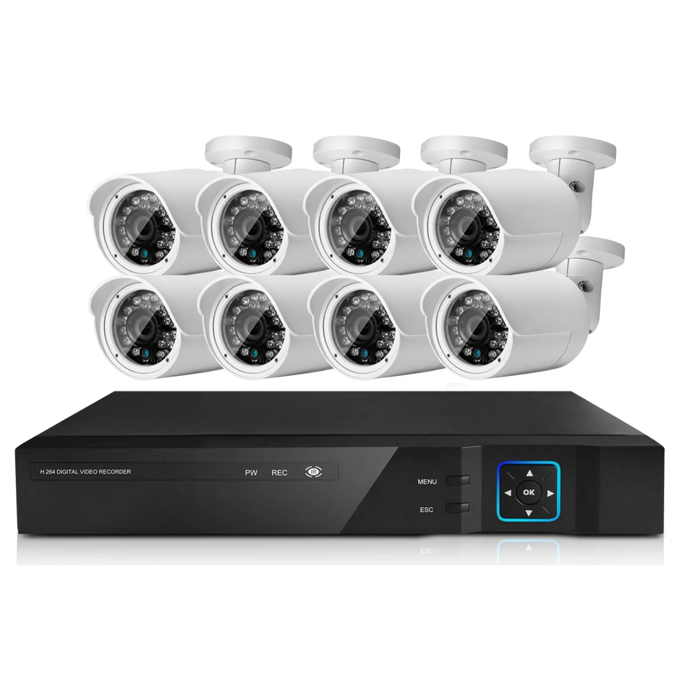 Home H.265 Wired DVR Cameras Video Surveillance Full AHD 8CH DVR Kit CCTV Security Camera  System