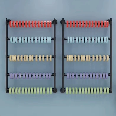 Hot Sales Simple Wall Hanging On The Wall Silk Scarf Ribbon Storage Shelf Gold Black White Iron Display Racks For Retail Store