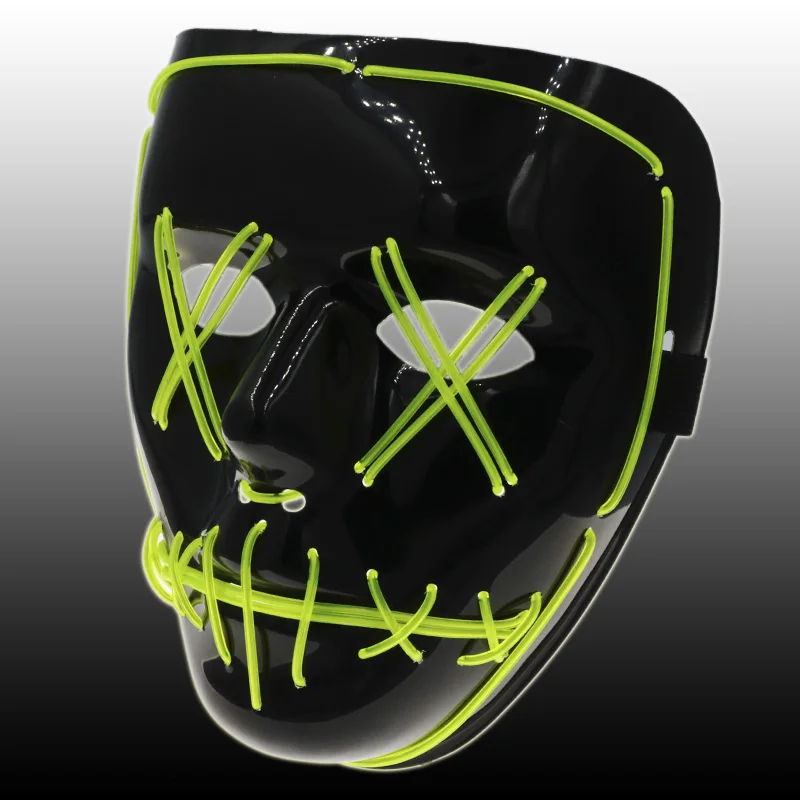 Halloween Costume LED Mask The Purge Movie EL Wire DJ Party Festival HQ Fashion