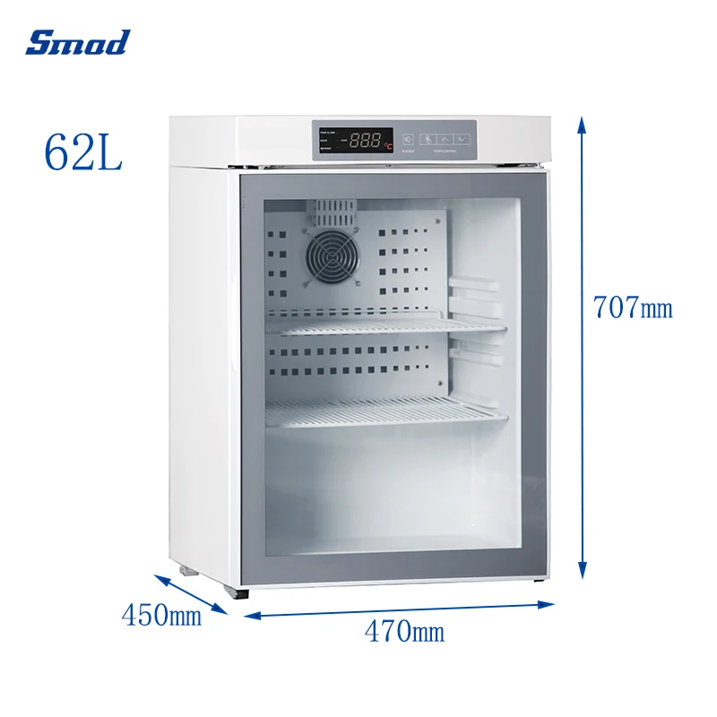 Smad 48L Mini Medical Refrigerator Commercial  Energy Drink Table Counter Top Display Fridge for Medicine
