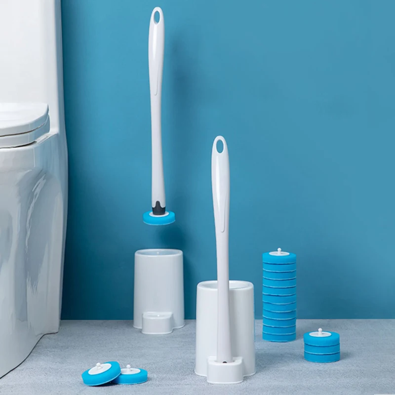 Bathroom plastic toilet brush set with cleaning liquid cleaning brush decontamination disinfection toilet brush