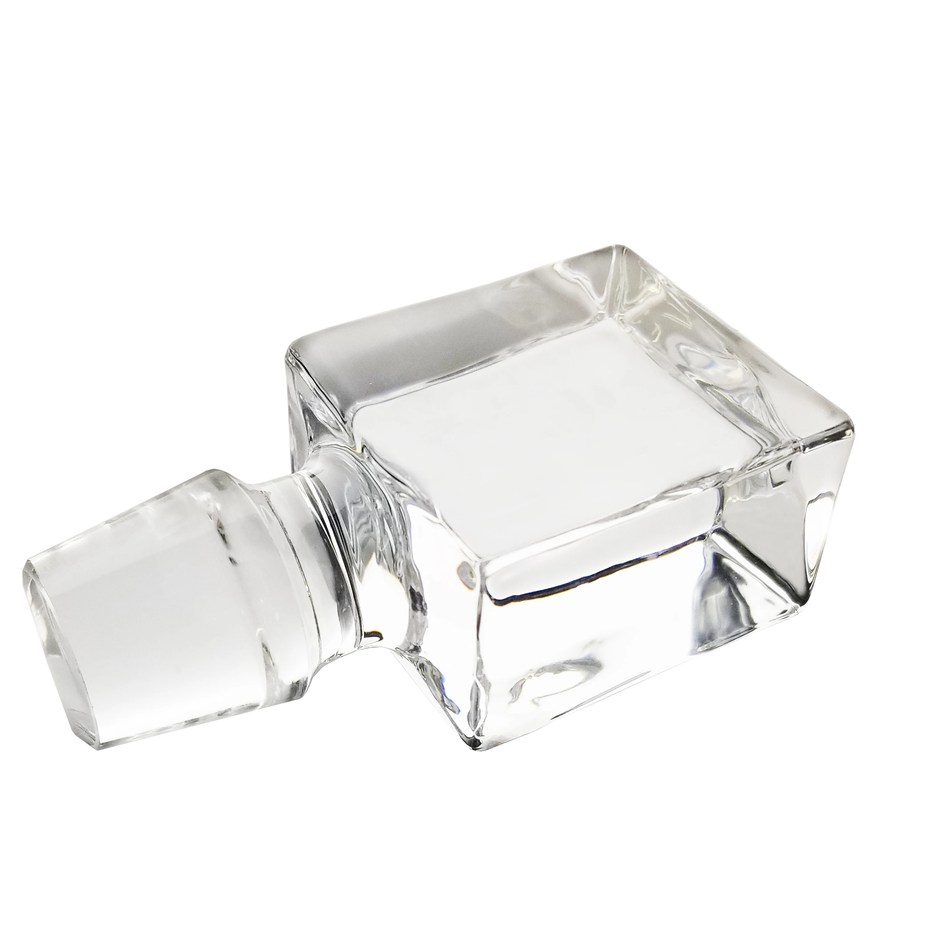 amazon hot sale 850ml perfect square whiskey decanter for whiskey brandy  liquor