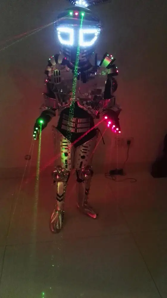 led robot costume stage show dance fashionable laser light led disfraz de robot