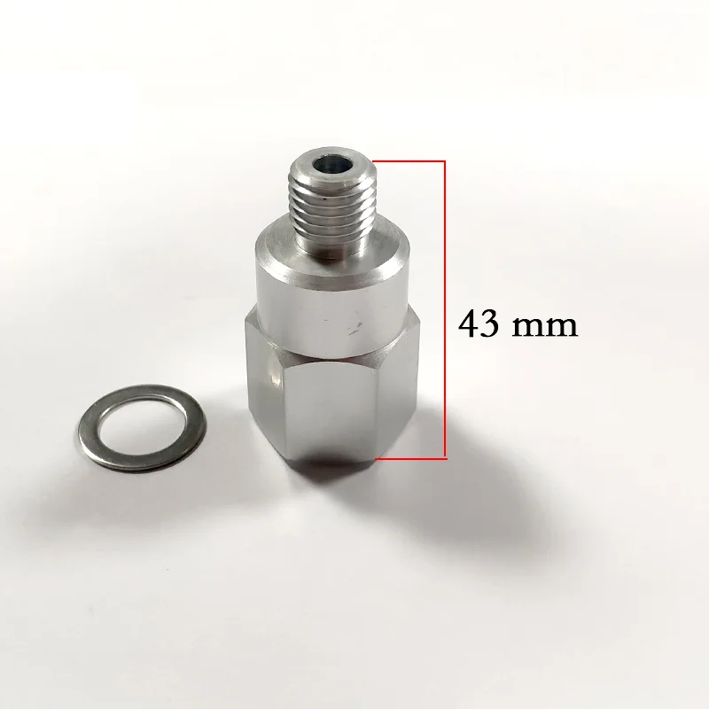 Aluminum Oil pressure sensor M12*1.5 to 3/8NPT adapter with washer by cnc turning machining