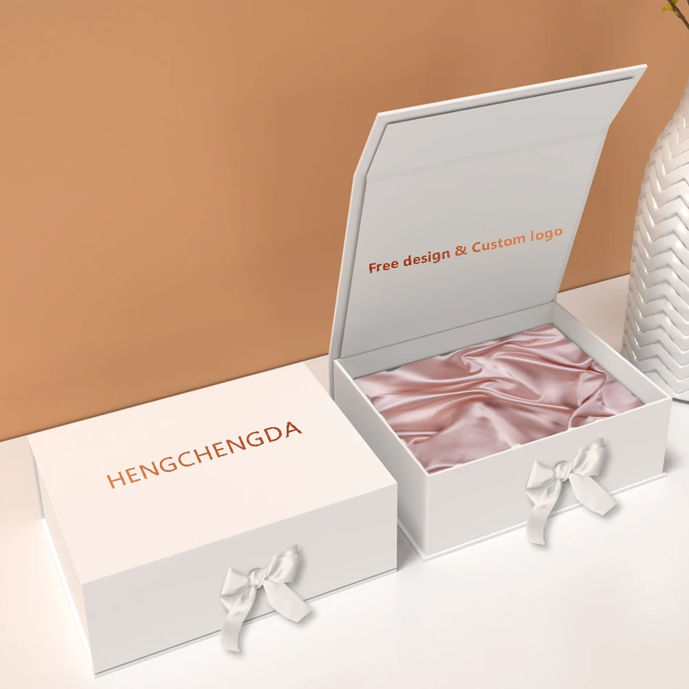 Custom logo Matte Lined with silk satin Wigs box Black Large Cosmetic Rigid Cardboard Packaging Paper Gift Box for Wedding Dress