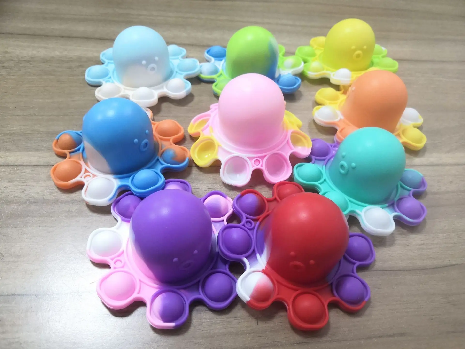 
Reversibility Purple Double Sided Sad Happy Mood Small Doll Keychain Reversible Pops Fidget Its Octopus 