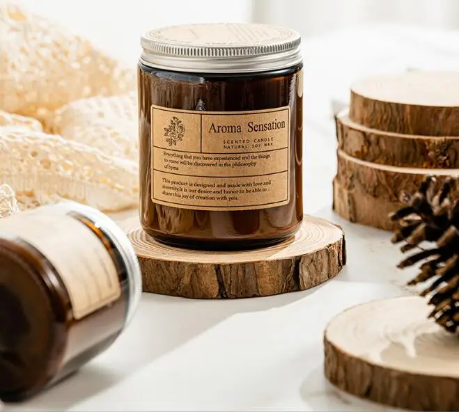 Wholesale Unfinished Wood Rounds Natural Thicken Slab with Bark Pine Wood Candle Holder