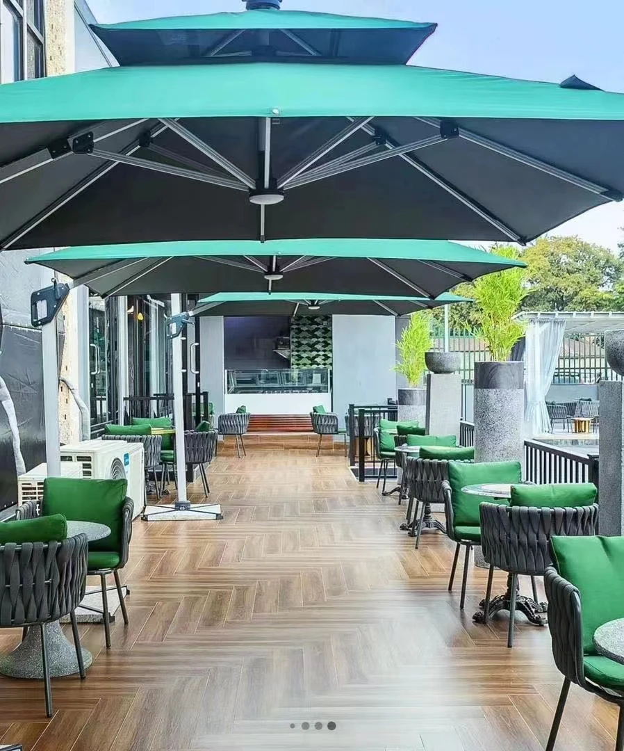 [MOJIA]Outdoor Furniture Rome Umbrella High Standard Strong Model Big Size 3.5*3.5/3*4M Garden Patio Wholesale Business Price