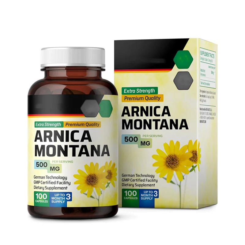 Капсулы Arnica Montana органические таблетки арники от синяков и набухания мощные 500 мг 100 веганские капсулы