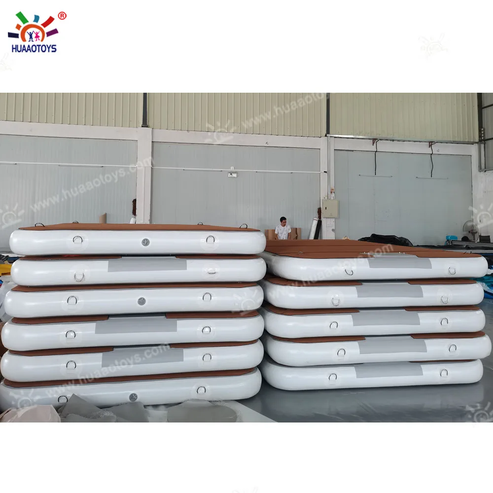 Inflatable Floating Platform Swimming Water Island Jet Ski Dock Mat DWF Material for Sale