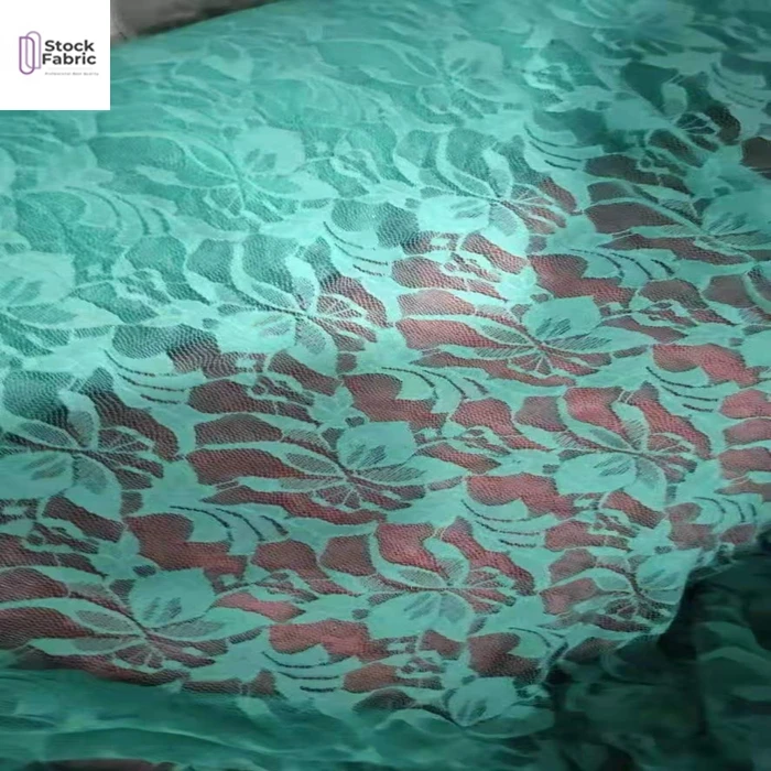 Hot selling knitted mixed lace solid fabric stock fabric in China