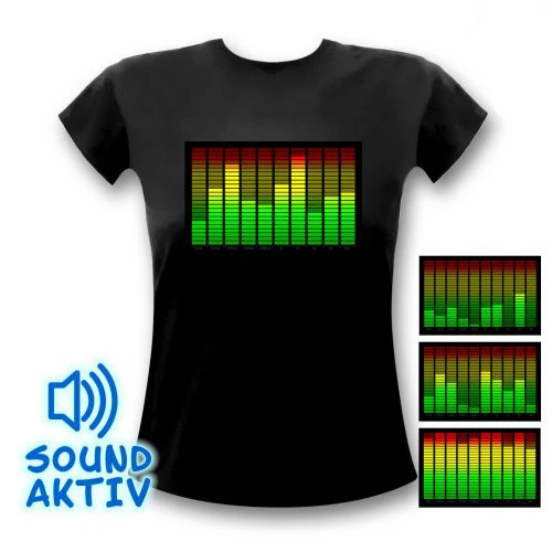 Hot Selling Panel Tshirt Party Sound Active,led Tshirts Sound Active Flashing Customizable Design for Party,Festival
