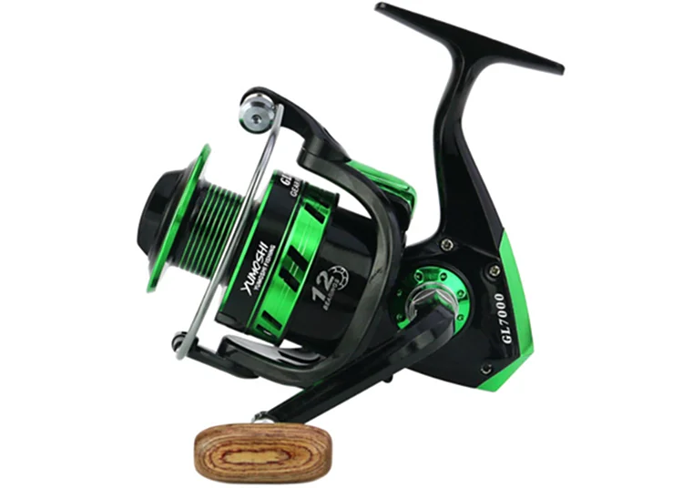 Top Quality Light Weight Durable Stainless Steel Fishing Coil Wooden Handshake 12bb Spinning Reel Saltwater Carp Fishing Reel