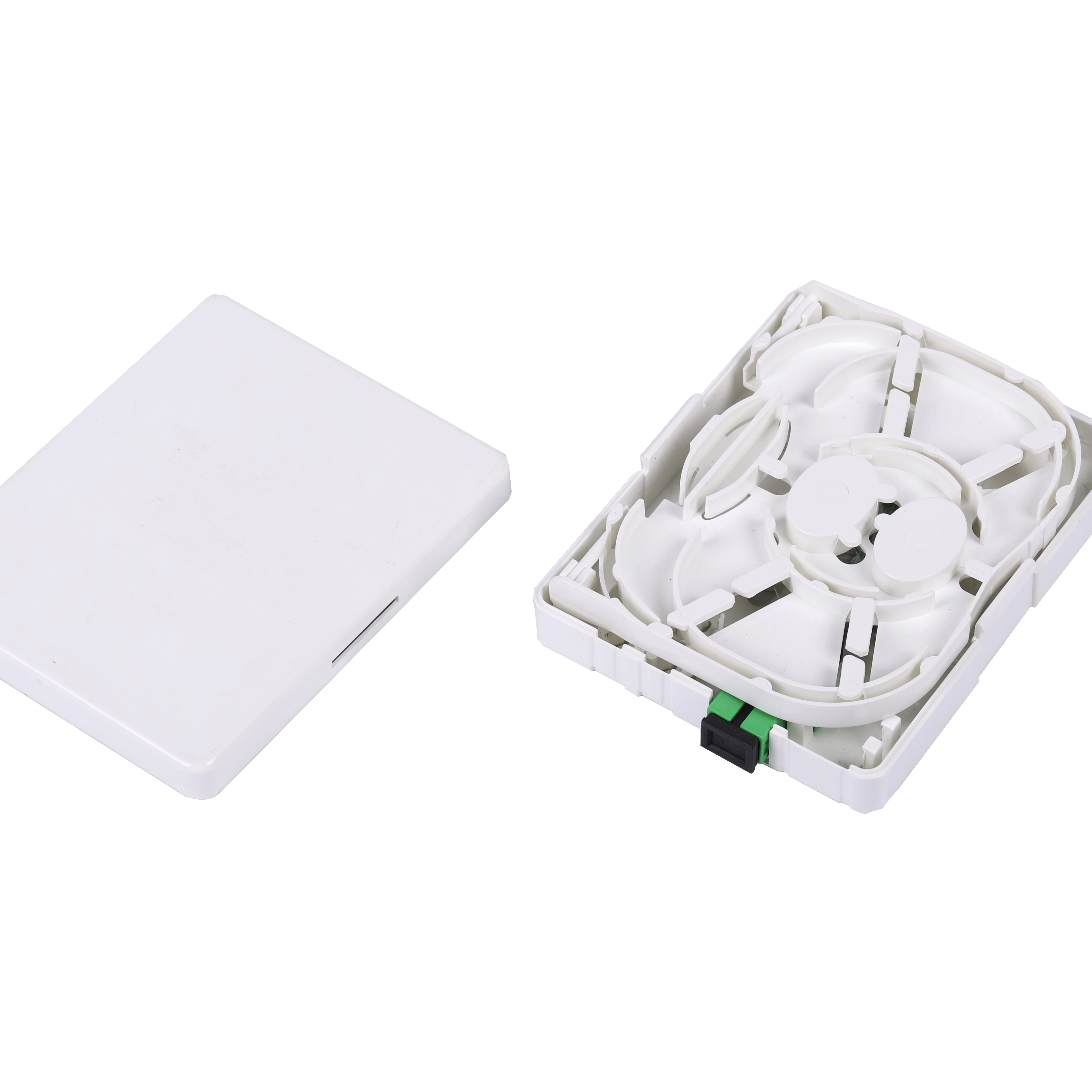 FTTH odf terminal box 1 ports optical fiber termination box 1x2 cores wall-mounted junction splitter  box