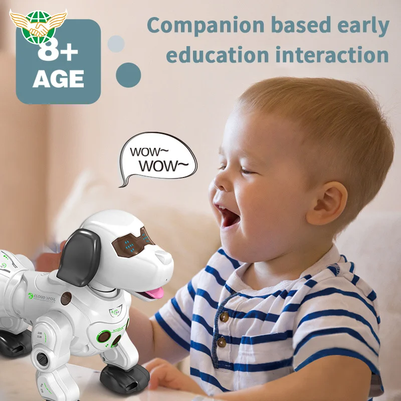 Interactive Smart Electronic Dog RC Animal Toy with Music & Dancing Voice Control & Remote Battery Plastic New Demo Robot
