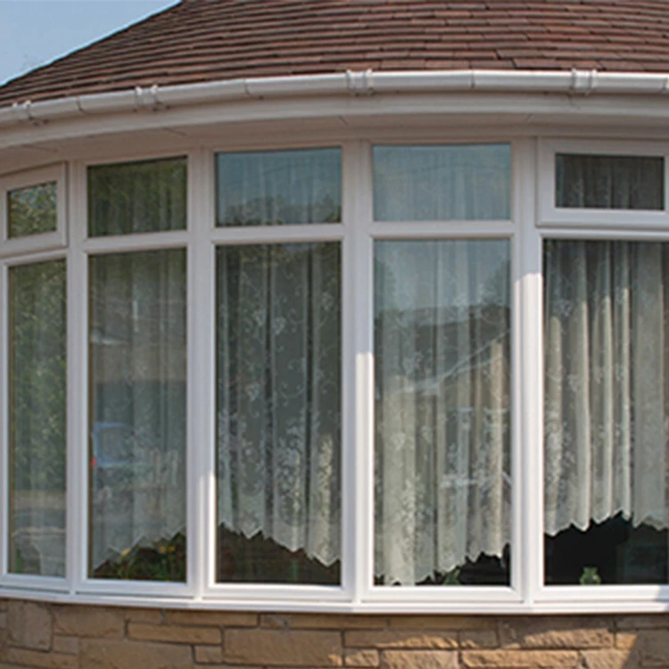 Minimalism Windproof Best Quality Glass Aluminum Modern Garden Bay And Bow Window For Villa Impact Resistant