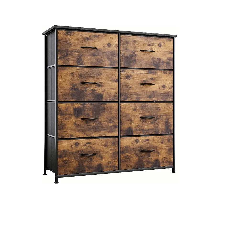 FREE SAMPLE 8 Drawer Fabric Dresser Furniture Storage Tower Cabinet Sturdy Steel Frame Wooden Top Easy to Pull Fabric Bins