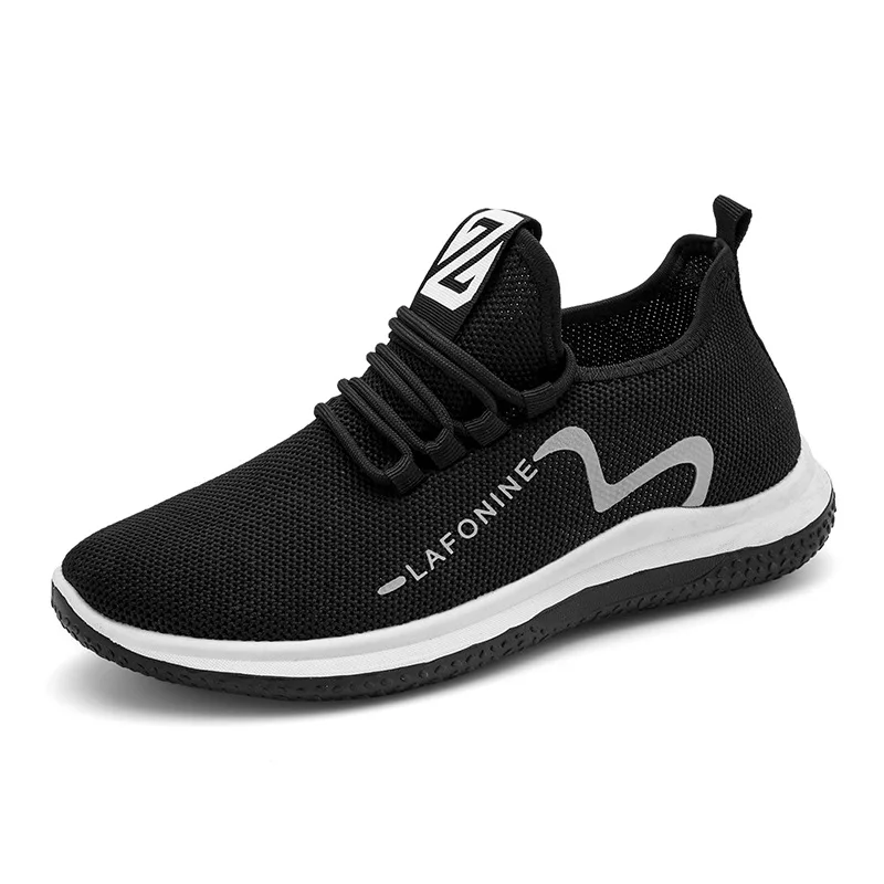 Wholesale cheap hot Sale in stock Running sneakers fashion casual sneakers black and grey colors walking style shoes