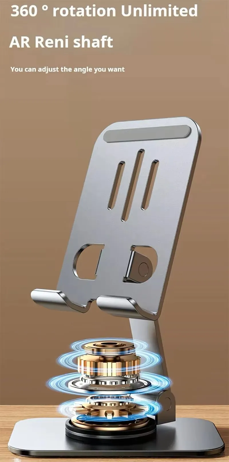 RTS Mobile phone stand wholesale desktop stand live broadcast stand flat creative folding metal lazy shoot multifunctional