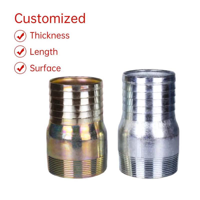 Customized Carbon steel gi galvanized welding hose steel pipe joint fittings barrel nipple