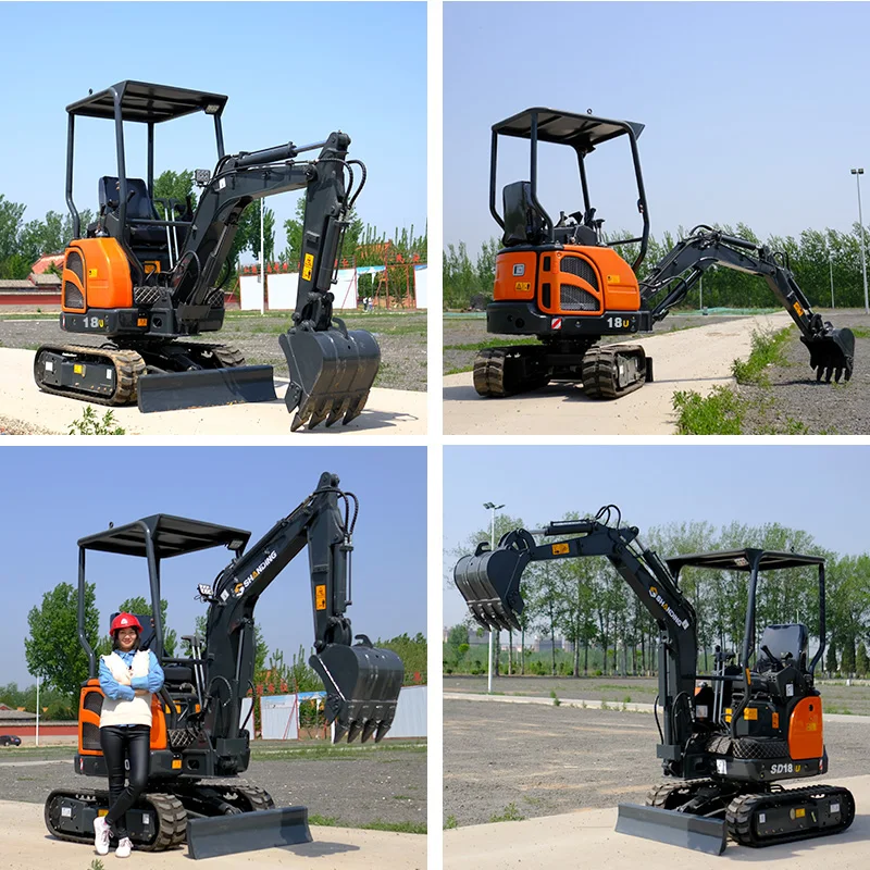 Chinese Factory Price 1.8t New Mini Excavator with Bucket and all kinds of attachments