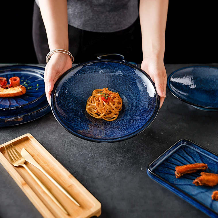 Restaurant Modern Tableware Dinnerware Sets Ceramic  Plates For Restaurant Porcelain Italian Turkish Kitchen Dinner Sets