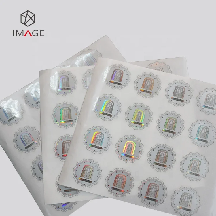 Shiny Personalized Customized Round Brand Protection Hologram Stickers