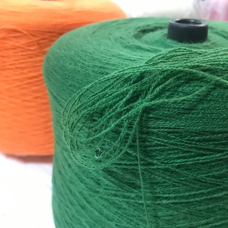 Factory stock wool dyed yarn 28NM/2 15% fluffy wool 85% acrylic blended yarn for knitting sweaters