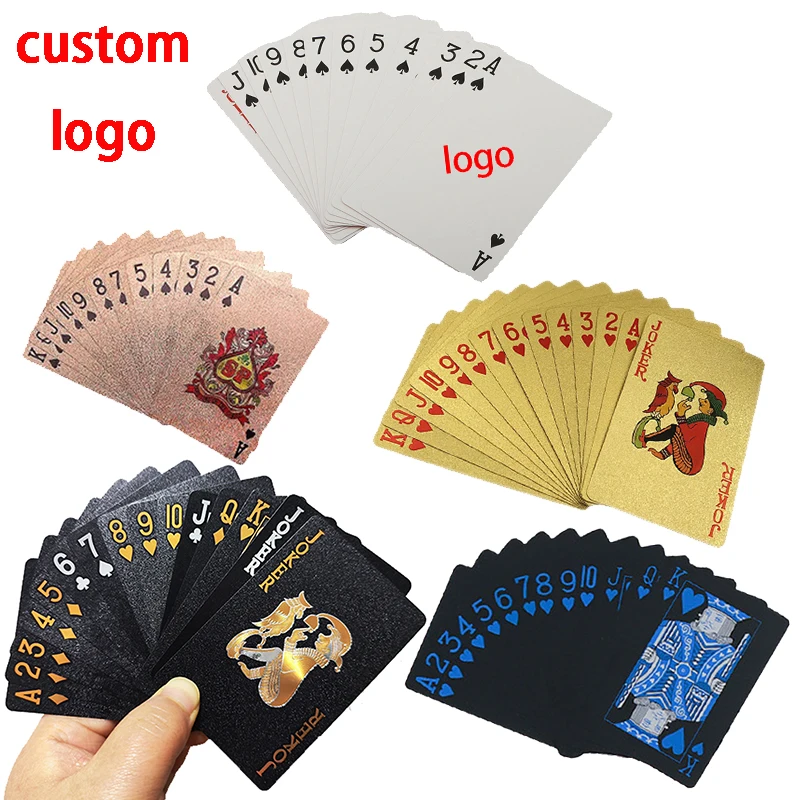 Plastic Poker Card Set Custom Logo High Quality Poker Player Cards Professional Poker Card Playing Wholesale Selling board games