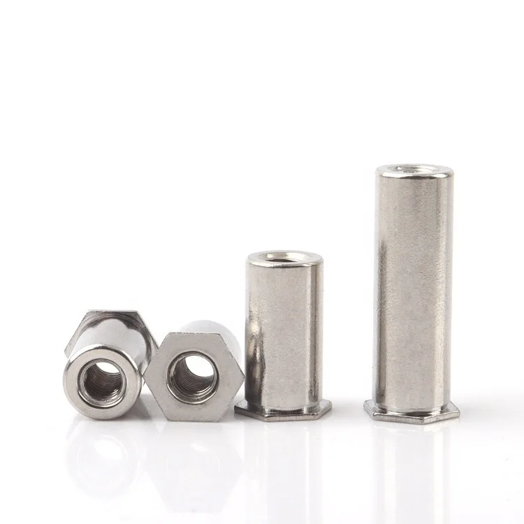 416Stainless steel through-hole pressure riveting stud Hexagonal stud pressure rivet fastener  SO4-M4-22 for panel