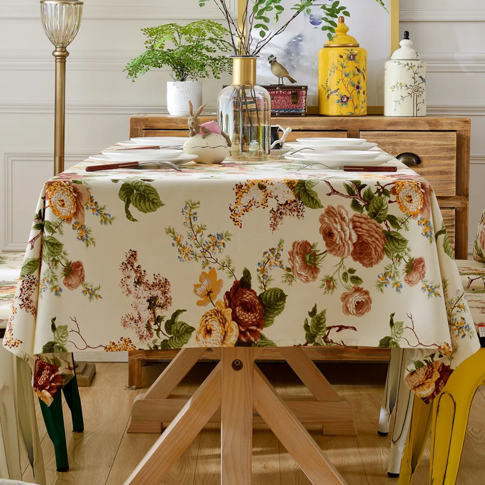 High quality farmhouse napkins cotton table cloth india  waterproof table cloth for dinner table