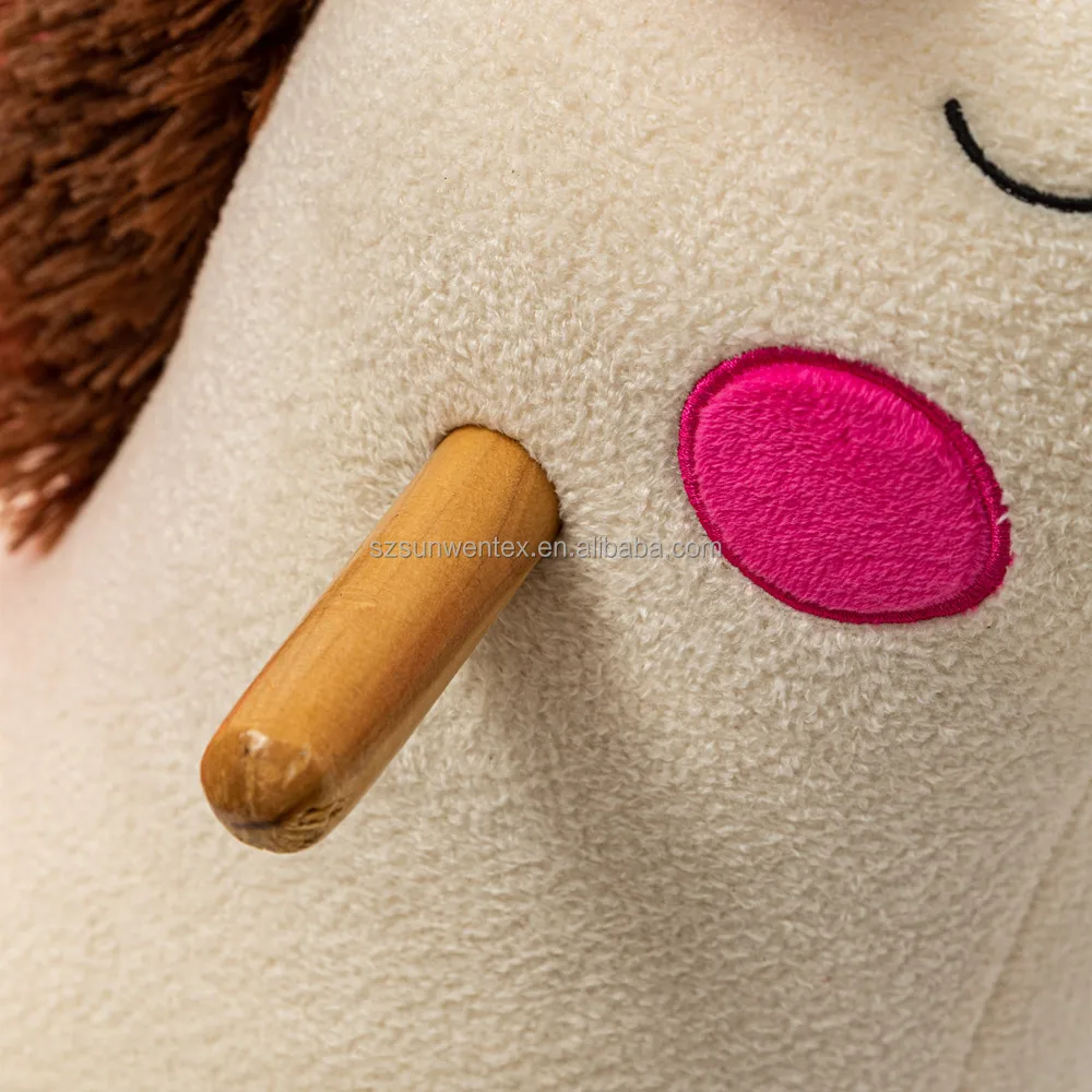 Kids Toy Plush Animal Rocker Rider Toddler Seat wood Rocking Chair