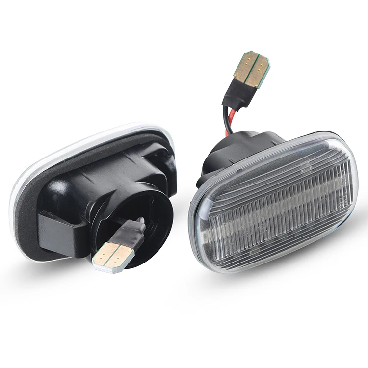 12V Clear Lens Sequential Light LED Side Marker Flowing Direction Indicator Lamps for Toyota Supra Mk4 JZA80