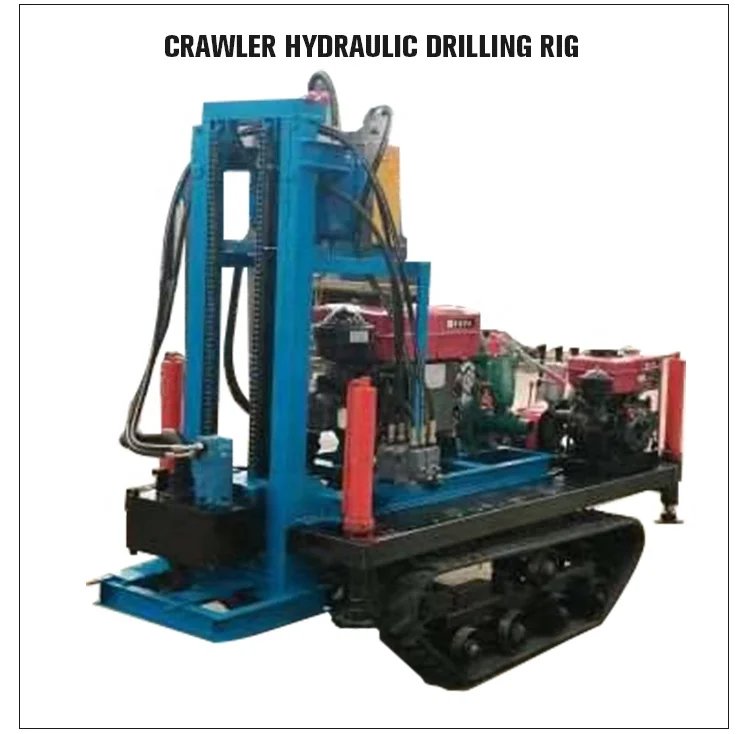 200m Depth Two-Wheels Hydraulic Water Well Drilling Rig With Diesel Engine