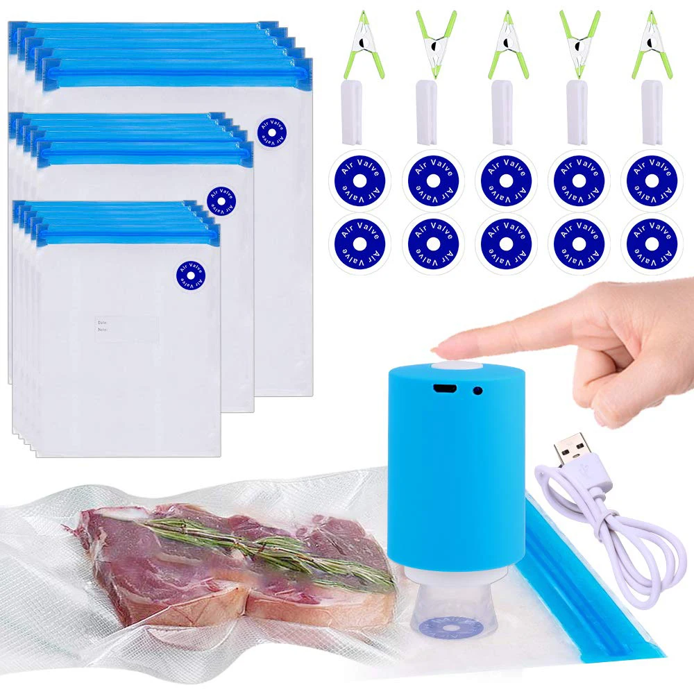 Jumbo vacuum Sealer & Reusable food storage bag with vacuum