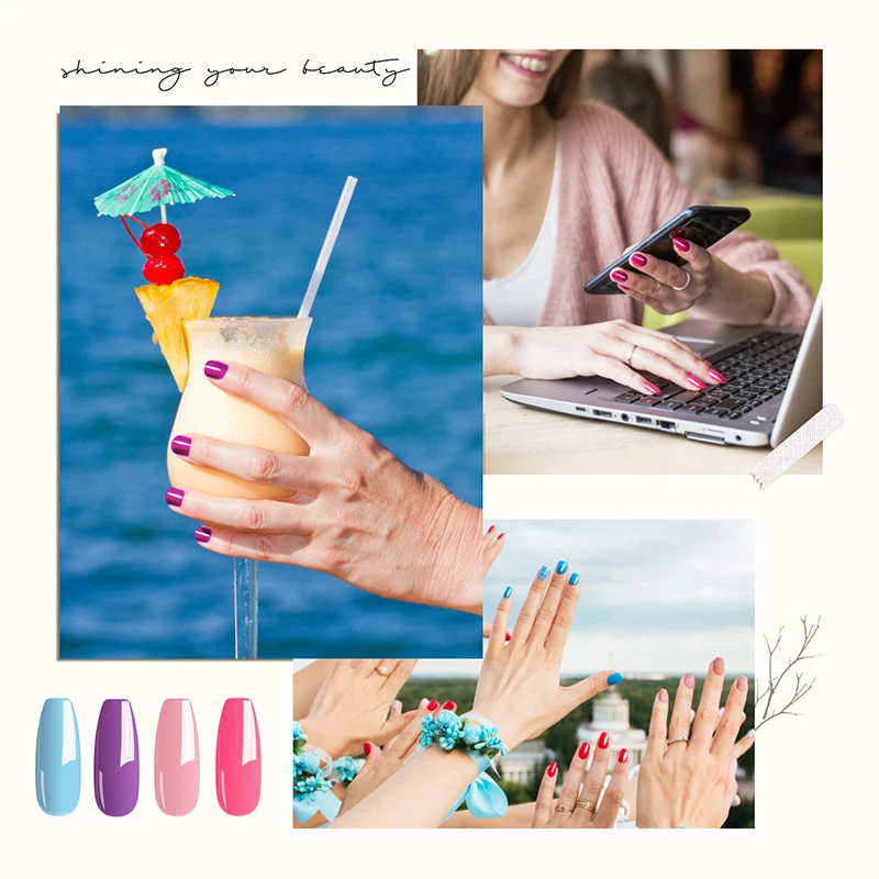 Factory Wholesale professional Customized label soak off 8ml thinner color uv nail gel and nail polish bottle uv gel