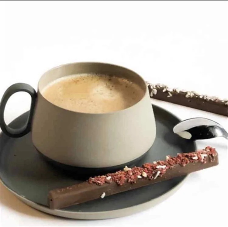 Home goods restaurant mocha coffee cups ceramic vintage cup saucer set