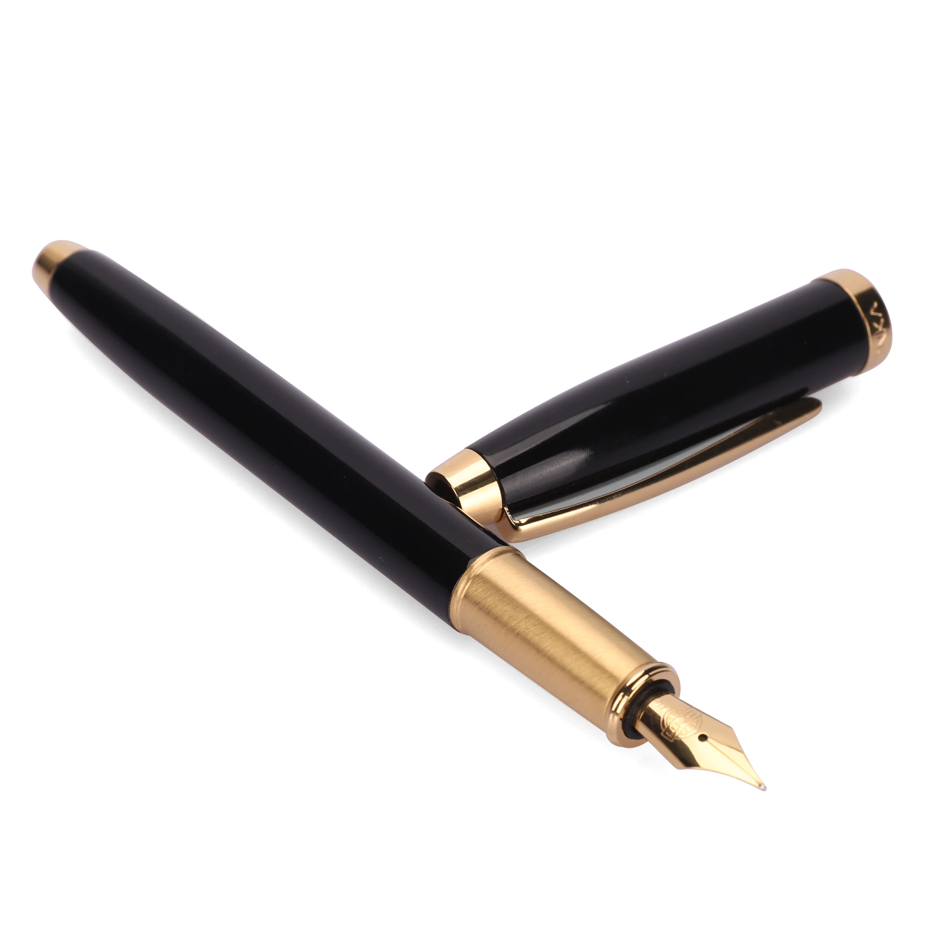 Engraved Logo Luxury Fountain Pen with Golden Plating Tip