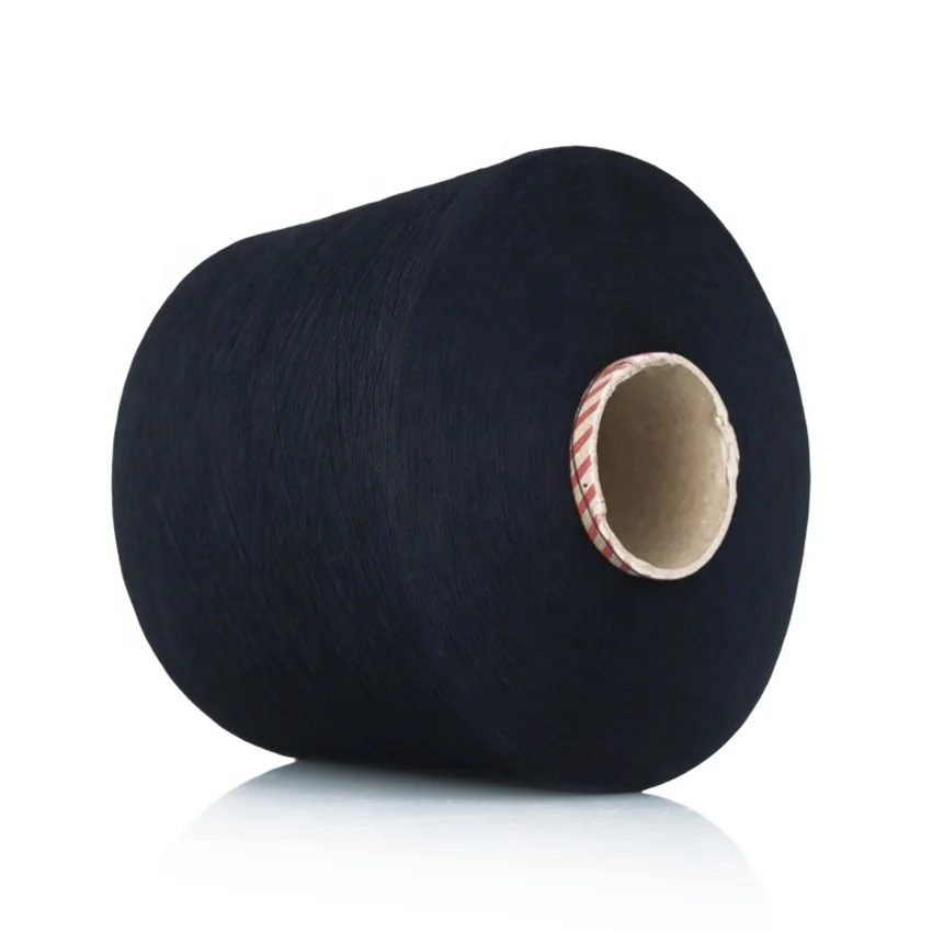Blended black color ring carded siro compact polyester viscose  Yarn with counts 21/1 32/1 40/1
