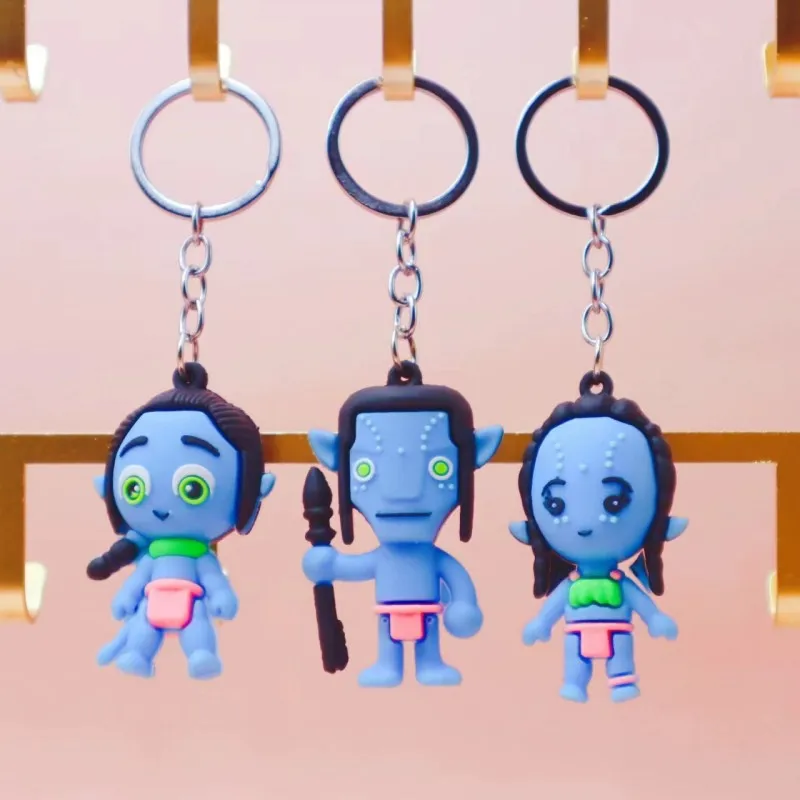 3D Action Figure Creative Cartoon Animation Avatar Keychain Avatar Key Chain Ring Men Hanging Ornaments Gifts
