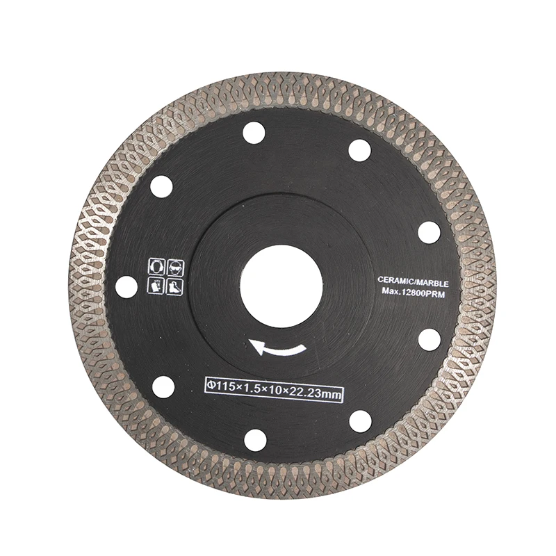 Zhongzuan 115mm Cold Super Thin Continuous Edge Angle Diamond Cutting Disc Circular Saw Blade For Tile Cutting