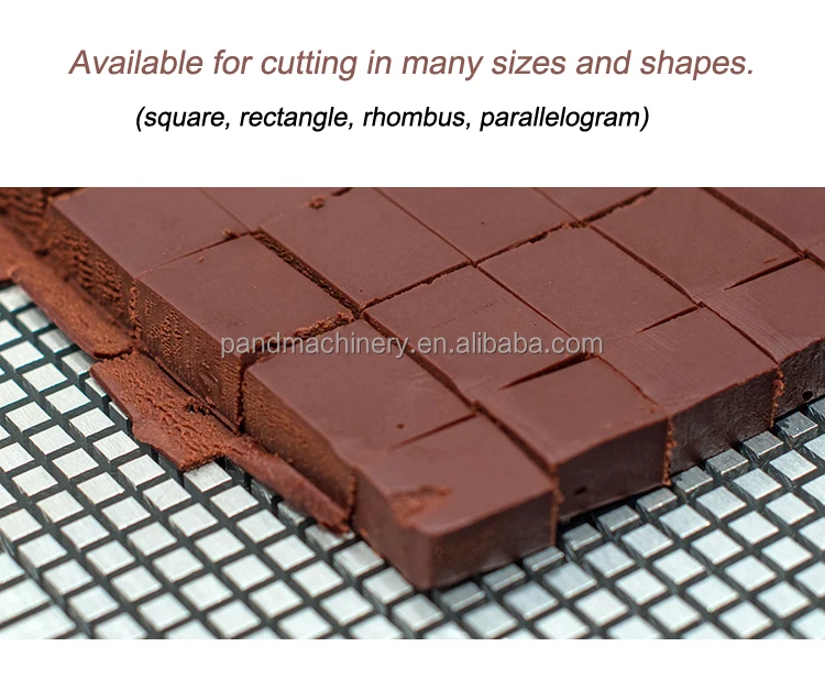 Square grid cake tofu cheese candy chocolate bar wire cutter