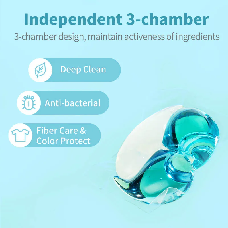 New product eco friendly OEM ODM Organic laundry detergent pod capsule manufacturer, 3 in 1 tough stain removal laundry gel pacs