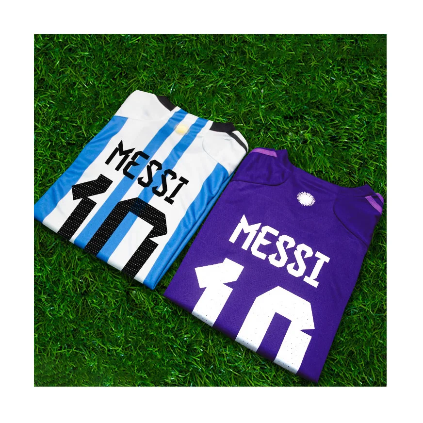 Мира 2022 Новая футбольная форма Аргентина футбол Джерси Месси, футбольная рубашка DYBALA camisetas чашки плеер той же версии Джерси