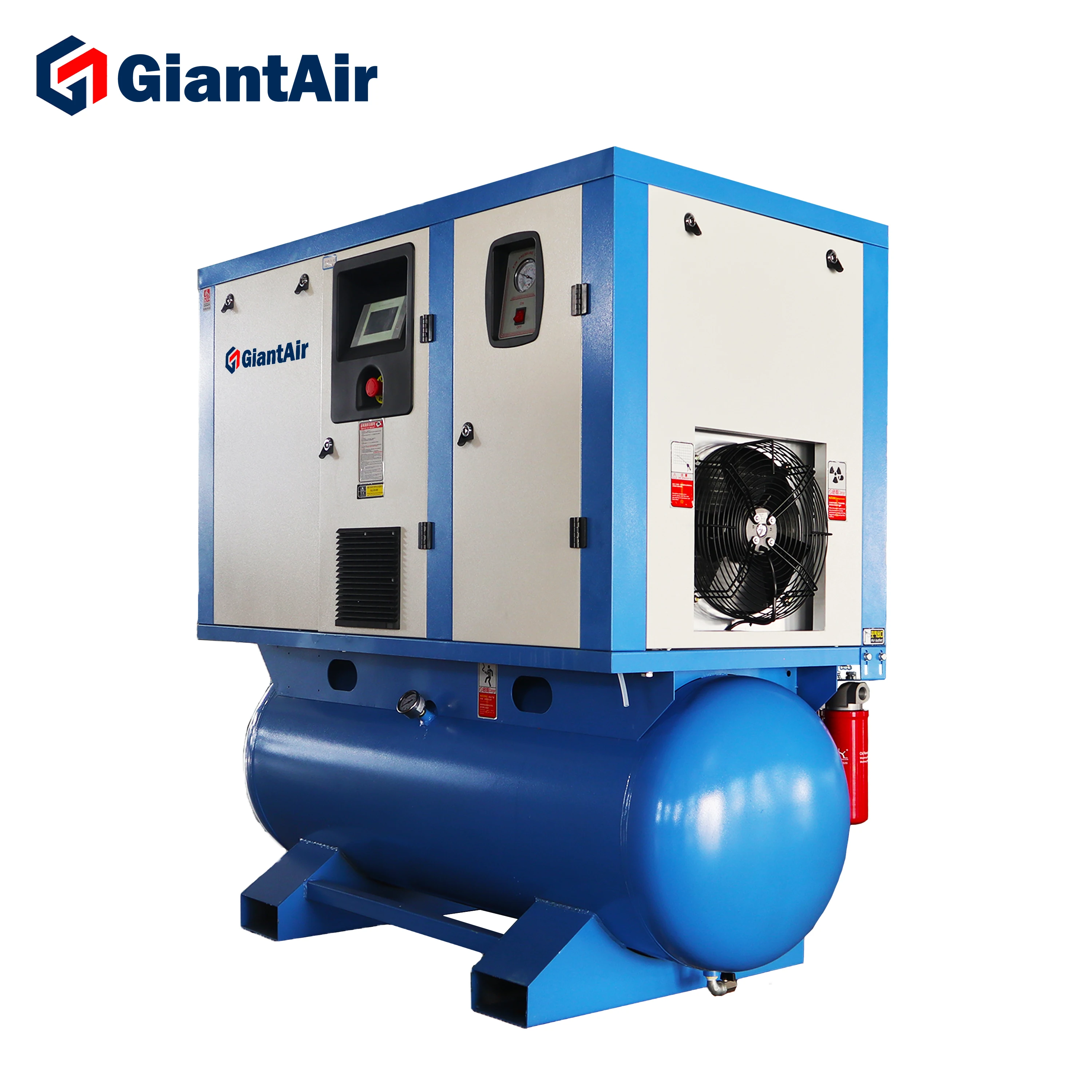 GiantAir Universal Product 22kw Industrial Compressor 30 Hp 3.2m3/min 114cfm Screw Air Compressor with Air Dryer