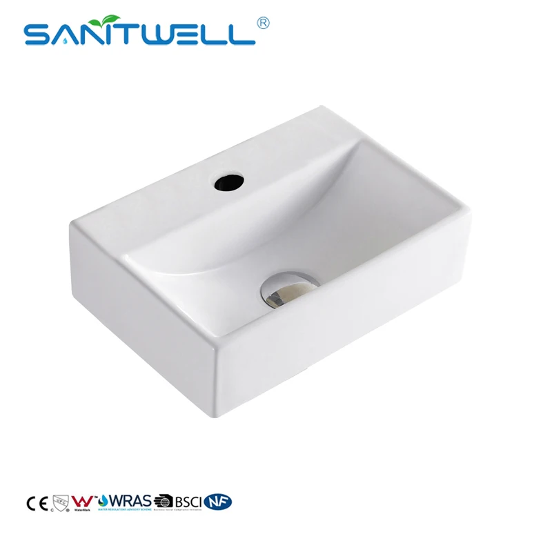 China Wholesale Bathroom Sink Rectangular White Ceramic Basin With Best Price