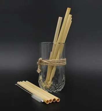 Amazon Top Seller 2021 Biodegradable Natural Bamboo Straw Drinking, Amazon Bubble Tea Reusable Organic Bamboo Fiber Straws