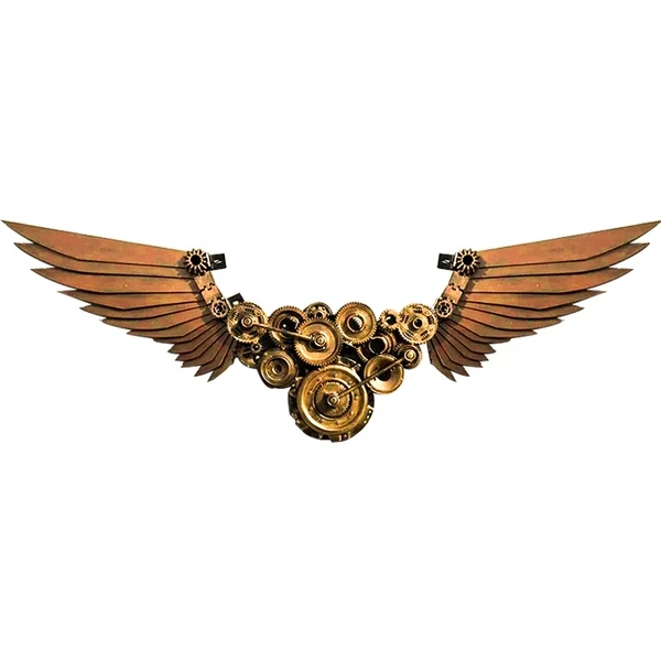 CUSTOM-MADE, Retro industrial-style Background Wall Decoration Bar restaurant custom-made Chen gear iron wings soft-mounted pend