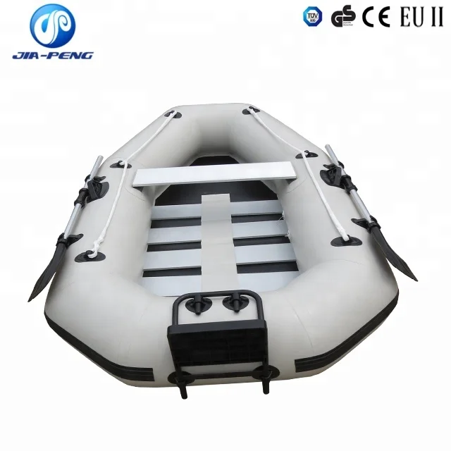 High quality cheap 0.7mm PVC 2.3M inflatable boat or fishing boat with air floor for home use